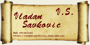 Vladan Savković vizit kartica
